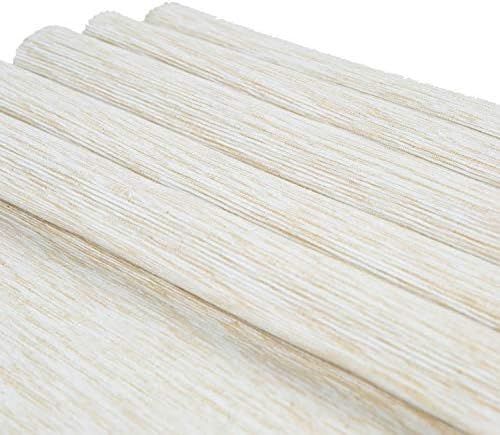 Nicola Spring Cotton Fabric Placemats - Heat Resistant Kitchen Dining Table Mats Set - 45 x 34.5cm - Natural - Pack of 6