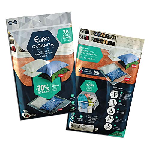 Organizador a Vácuo Extra Grande (100 X 80 Cm), Transparente, VAC9904, Euro Home