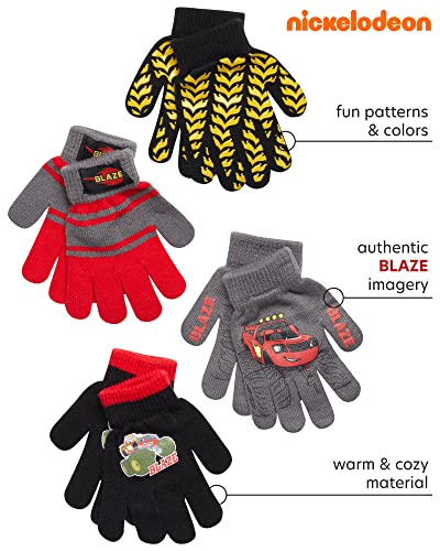 Nickelodeon Boys 4 Pack Mitten Or Glove Set: Paw Patrol And Blaze (Toddler/Little Boys), Size Age 4-7, Blaze Glove 4-7 #TOP1