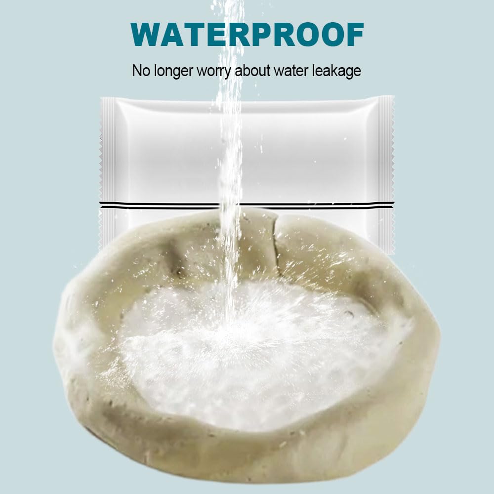 20 PCS New Type Waterproof Sealant Mastic, Waterproof Repair Sealing Clay, Quick Mending Mud for Drain Connection, Wall Hole, Air Conditioning Hole (White, 15 Grams)