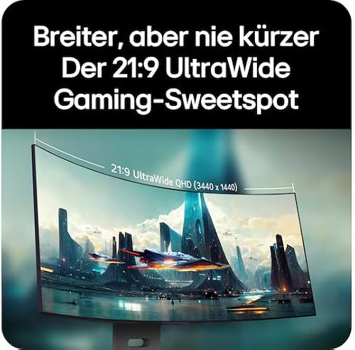 LG Ultragear™ 34GX900A-B.AEU 34 inch Gaming Monitor - OLED Panel QHD (3440 x 1440), 0.03ms 240Hz, DisplayHDR™400 True Black, DCI-P3 98.5% (CIE1976), FreeSync Premium Pro, G-Sync Compatible - 4
