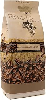 Roots Java Signature Medium Dark Roast Ground Coffee – Single-Origin Rwandan Coffee, Bold & Smooth with Chocolate & Caramel Notes 12 Ounce (Pack of 1)