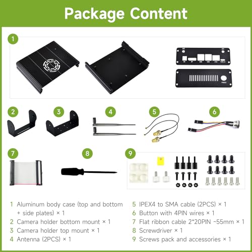 Image of Waveshare Aluminum Alloy Case for Jetson Orin, with Camera Holder, Mini-Computer Case, Compatible with Jetson Orin Nano Super Developer Kit /Orin Nano and Jetson Orin NX Kits