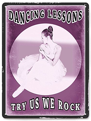 RETRO SIGNS BY J E MATRIX Dancing Vintage Metal Sign Dance Lessons Ballroom Dancing Vintage Style Wall Decor Art 248