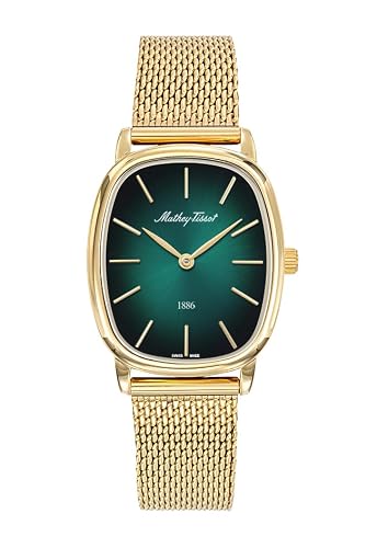 Mathey-Tissot Swiss Made Quartz Green Dial Analog Watch - Women D7919PV