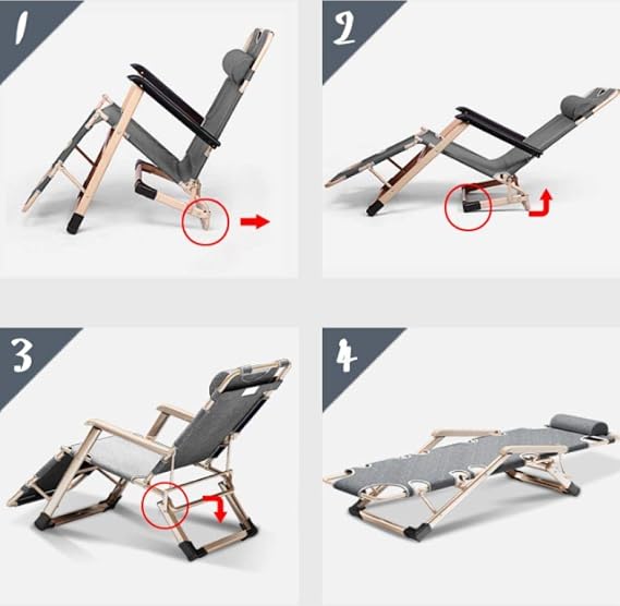 Folding Reclining,Reclining Lounger Recliners Folding Zero Gravity Chairs, Sun Loungers, Heavy-Duty Zero-Gravity Chairs, Garden Outdoor Patio Deck Chairs, Comfortable Sofas-Navy