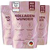 NUTORI - Kollagen Pulver 300 g - Typ I & III - optimale Bioverfügbarkeit und Löslichkeit - Weidehaltung - Kollagen Hydrolysat Peptide - Produziert & laborgeprüft in Deutschland - 3 Stück