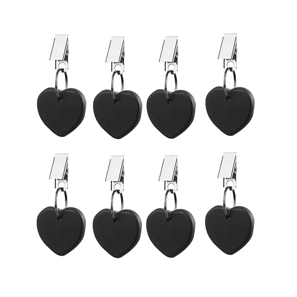 Hethlif Pack of 8 Tablecloth Weights Heavy Tablecloth Pendants Heavy Tablecloth Weight Set Black Marble Table Cloth Weight Easy to Use Black