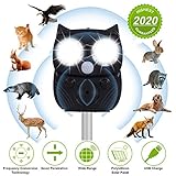 tiervertreiber wasser ✿【HOCHLEISTUNG & BREITE ABDECKUNG】 - Einstellbare Empfindlichkeit und Frequenz.Der Bewegungssensor deckt einen 180 Grad Winkel links und rechts, sowie einen 55 Grad Bogen auf und ab, bis zu einer Entfernung von bis zu 17m (59ft) ab, wodurch der gesamte Wirkungsbereich ca. 160m² beträgt. Es gibt 5 einstellbare Ultraschallstärken, die je nach Einstellung der Frequenz, die Vertreibung verschiedener Tiere ermöglichen.