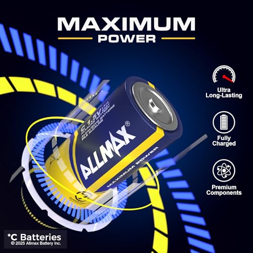 image for ALLMAX BATTERY Allmax C Maximum Power Alkaline Batteries (6 Count) –