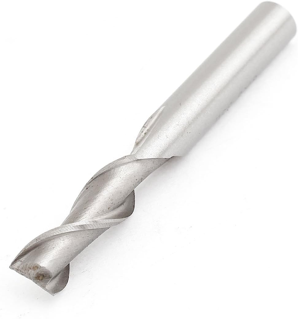 uxcell Straight Flat Nose End Mill Two Flute High Speed Steel Cutter 8mm x 8mm
