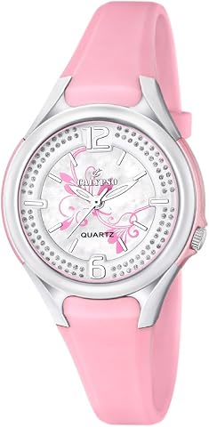 Calypso Orologio da donna al quarzo con Display analogico e cinturino in plastica, colore: rosa, K5575 2