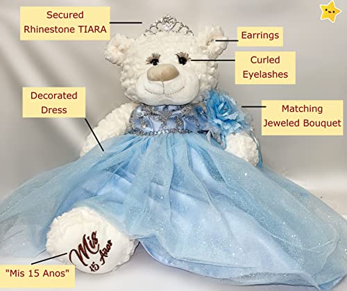 Kinnex Collections Since 1997 20" Quince Anos Quinceanera Last Doll Teddy Bear With Dress (Centerpiece) ~Lavender~ B16831-5 #TOP2