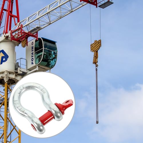 SOLUSTRE Galvanized Heavy Duty Anchor Shackle Screw Pin Ring Clamp Buckle Rust-Resistant Lifting Tool for Off-Road Towing and Rigging Load Capacity