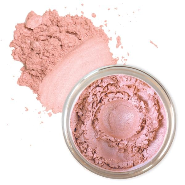 BellaTerra Cosmetics Mineral Bronzer Powder Travel Compact Vegan Tanning Contour for Face & Body Soft Synthetic Bristles for Smooth Foundation, Matte Finish, Sensual Rose Petal