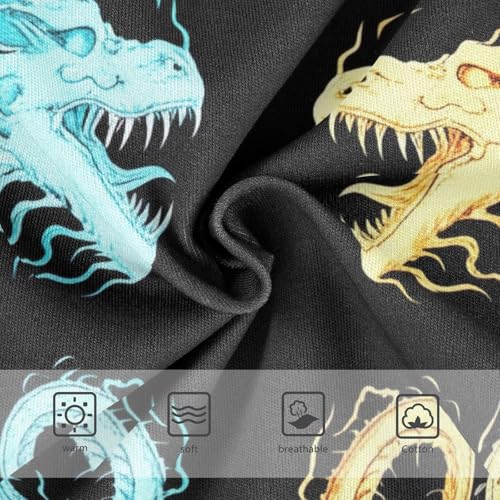 Teal Orange Dragons Black Panties Little Girl Toddler Girls Underwear Cotton Stylish Underpants Briefs 2t3