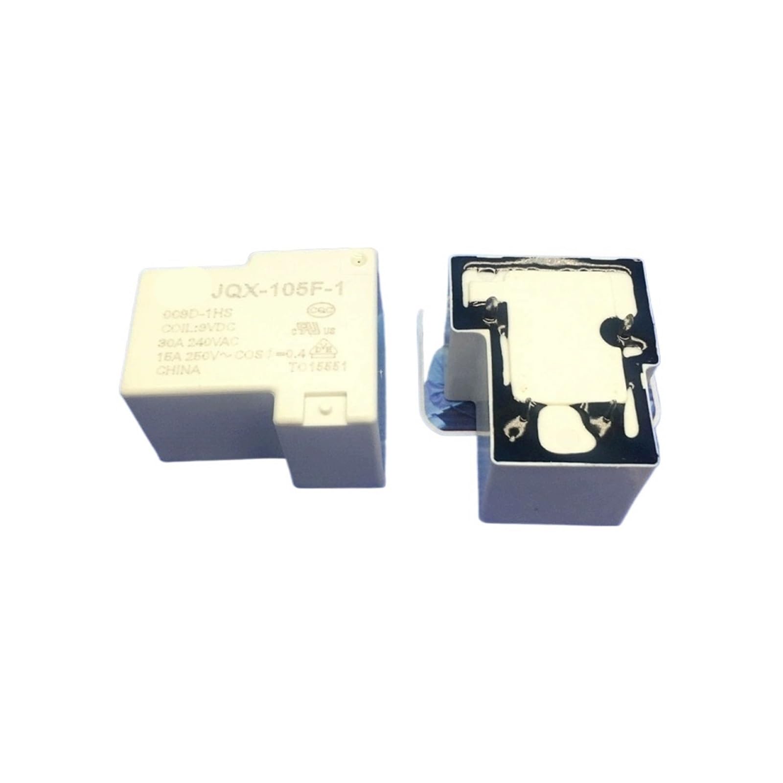 Relais JQX-105F-1-009D-1HS 9VDC 30A pour circuit de puissance