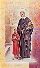 William J. Hirten Deluxe Catholic Holy Card with Traditional Prayers (Saint Vincent de Paul)