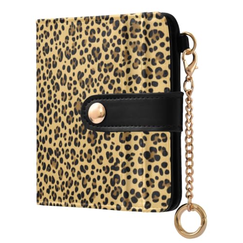 Kagirah Fashion Leopard Print Women Wallet, Blocking Credit Card Holder, Credit Card Wallet, PU Leather Card Holder Wallet, Card Case with Zipper and Keychain