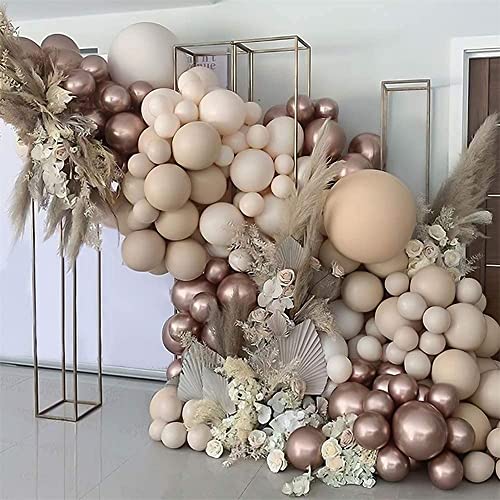 Lattua DIY Balloons Arch Garland Kit 167Pcs Double-Stuffed Cream Peach Apricot Balloons for Birthday Gender Reveal Baby Shower Wedding 1st Birthday Backdrop Party Decoration