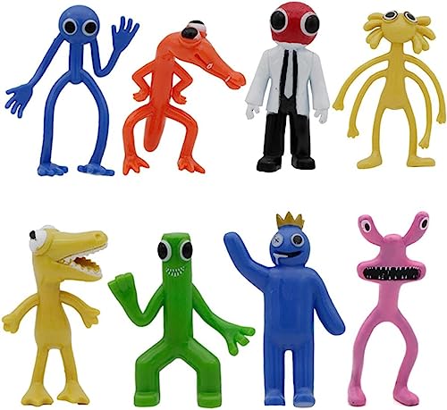 8 Pack Rainbow Friends, 3.5-4.5 Inches Tall, Rainbow Friends Toys,Gaming Action Figures,Perfect Kids Gifts. (Style 2) #TOP30