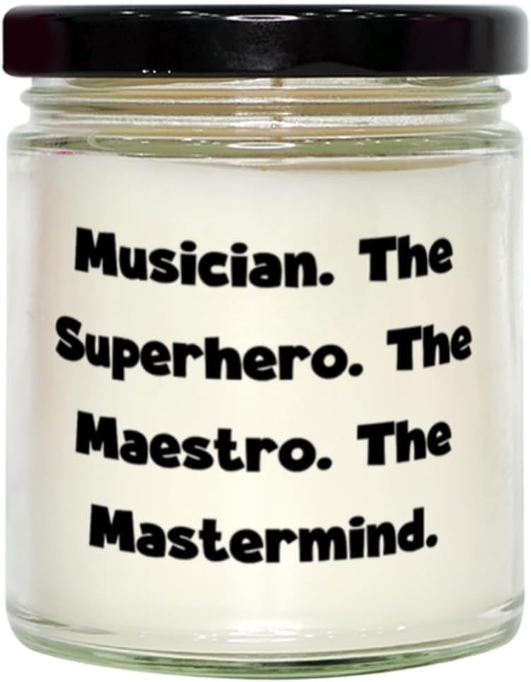 Gag Musician Gifts, Musician. The., Unique Idea Birthday Scent Candle Gifts Idea For Friends, Musician Gifts From Boss, Music Gifts, Perfect Gifts for Musicians, Best Gifts for Musicians, Unique Gifts