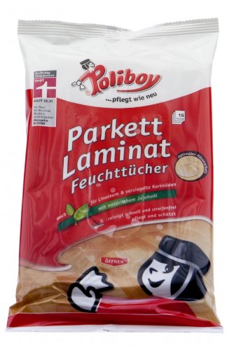 Preisvergleich Produktbild Poliboy Parkett Laminat Feuchttücher 15 Stück (DLB47)