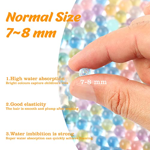Tuokiy Water Gel Splatter Bullets (7-8 Mm, 6 Pack,10K Pieces Per Pack, 60Kpcs), Gel Splater Ball Bullet Refill Compatible For Splatter Ball Gun 7-8Mm #TOP1