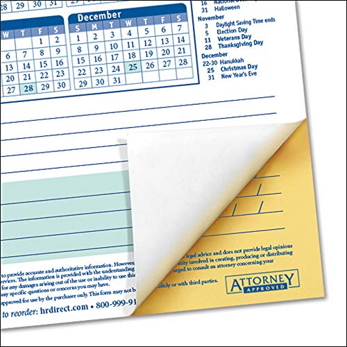 Complyright 2019 Time Off Request & Approval, 2 Part, Small, 50 Pack #TOP1