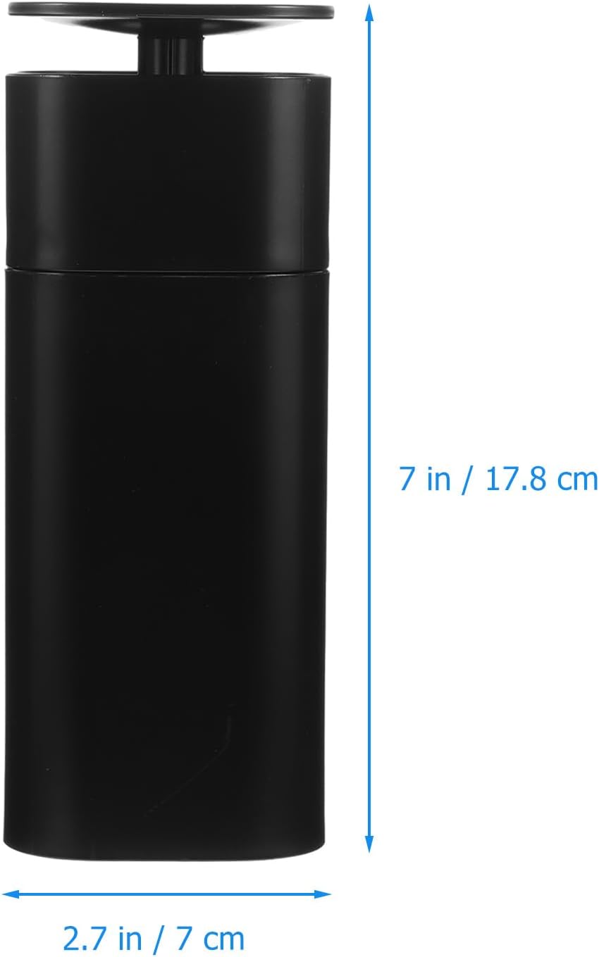 DOITOOL 2Pcs Push Down Empty Pump Dispenser Bottle, Push Down Liquid Pumping Empty Bottle Dispenser for Nail Polish and Makeup Remover, Black