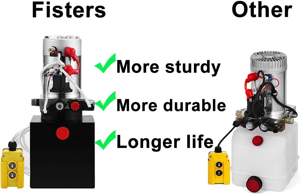 Up To 60% OFF Electric Hydraulic Pump Unit Metal Reservoir for Dump Trailer (Double Acting 10 Quart)