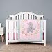 3 PCs Pink Elephant Nursery Crib Bedding Set Quilt Fitted Sheet Skirt Baby Girl Cot Bedding Set