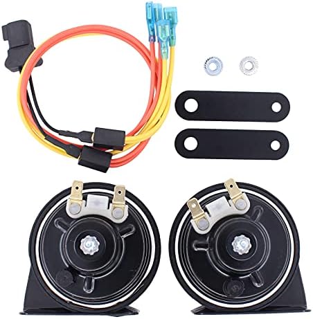Corne De Klaxon HELLA Style Horn S98 – 12V, 115 DB, 400 Hz – Boîtier Rouge/Noir – Électrique ECE – Puissance 54W