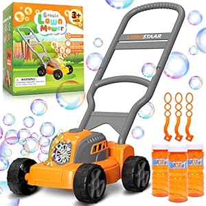 Bubble Lawn Mower Toys for Toddler: Kids Outdoor Lawnmower Push Automatic Bubbles Machine Age 2 3 2-4 Boy Girl Baby | Birthday Gifts Summer Outside Backyard Preschool Toy for 3 4 5 6 Year Old Toddlers