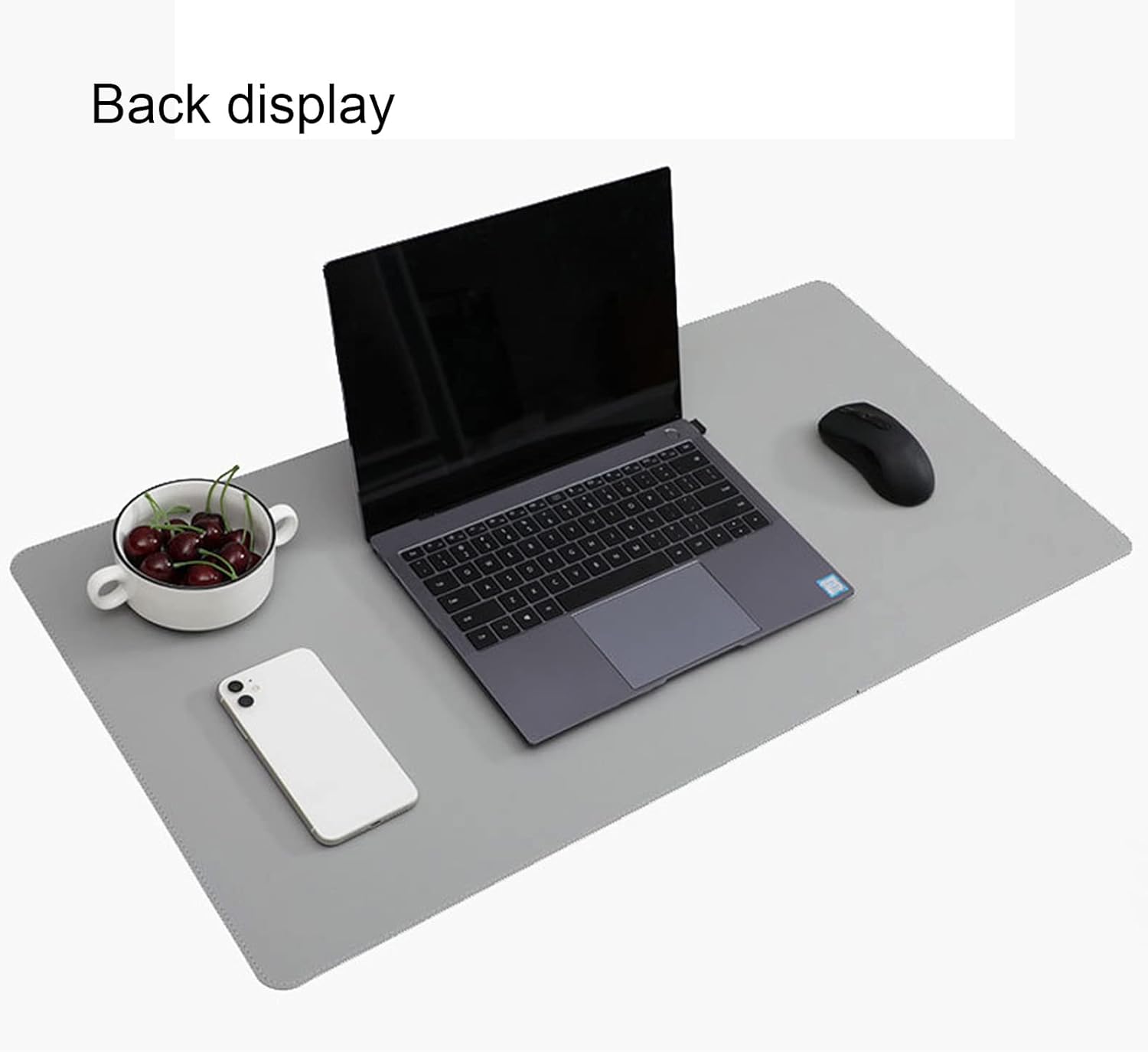 ZPEE Reversible Gaming Mouse Pad Large,Simple Business Mice Mat for Desk Extra Large Mouse Mats for Computer Waterproof Desk Pad Protector Leather-Black 40x80cm