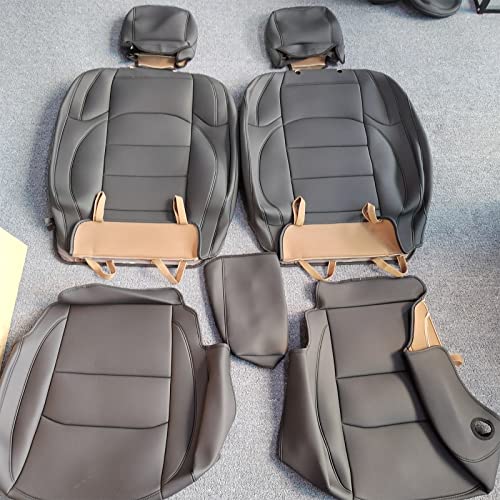 Luxuperce Car Seat Covers Custom Fit For Jeep Gladiator 2020-2023 With Waterproof Leather And Airbag Compatible Automotive Vehicle Cushion Protector Easy To Install #TOP2