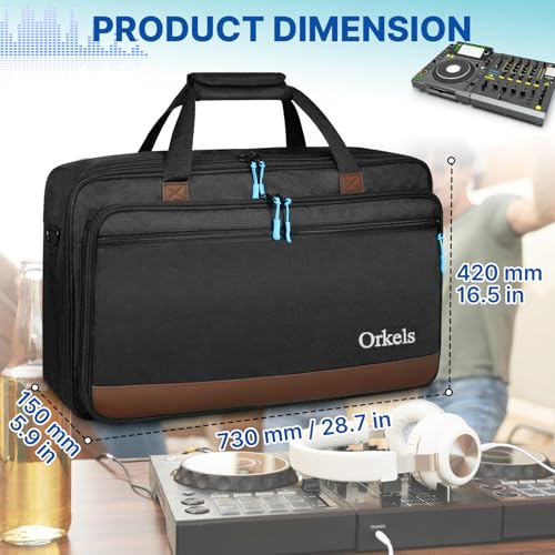 Image of ORKELS DJ Controller Case for DDJ-GRV6, DDJ-REV5, DDJ-REV7, DDJ-FLX6-GT, DDJ-800, XDJ-RR, DDJ-1000SRT, RX, S8, DDJ SX, SX2, SX3, Inpulse 500 DJ Controller