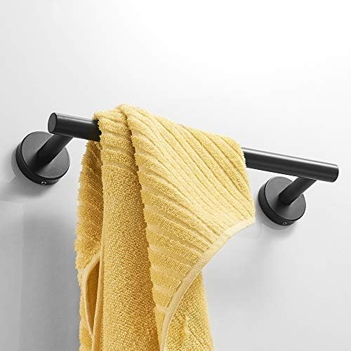WOMAO Matt BlackTowel Bar, Wall Mounted Bathroom Hand Towel Rail Kitchen Towel Holder small Towel hanger Simple design with length 30cm 304 SUS Stainless Steel