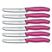 Produktbild Victorinox 6 Stück Tafelmesser - Küchenmesser - Brötchenmesser Swiss Classic mit Wellenschliff - Swiss Made - Pink
