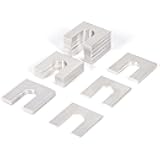 Atesilor 18 Pcs Metal Auto Lift Leveling Shim Kit For 2 Post 4 Post Car Lift Truck Jib Crane Install, Aluminium Horseshoe Tile Construction Spacer Fit For 3/4