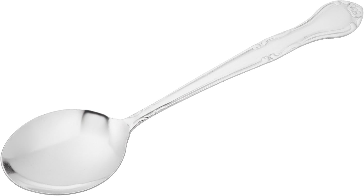 Winco 7 1/2" Elegance Stainless Steel Dinner Spoons (Set of 12)
