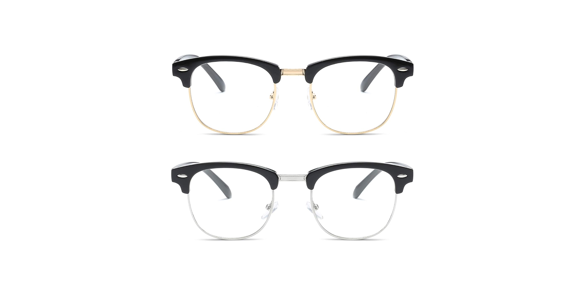 Amazon.com: aisswzber Fashion Vintage Classic Semi-Rimless