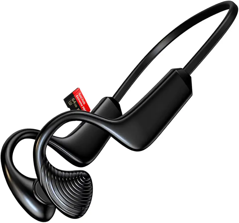 Fone Condução Óssea Bluetooth Corrida Academia Esportivo Capacidade de Bateria Até 8 horas Microfone Cancelamento Ruído Chamadas