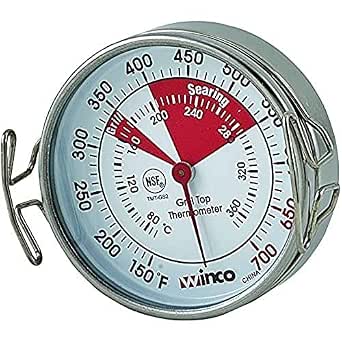 Winco Grill Surface Thermometer with Pot Clip