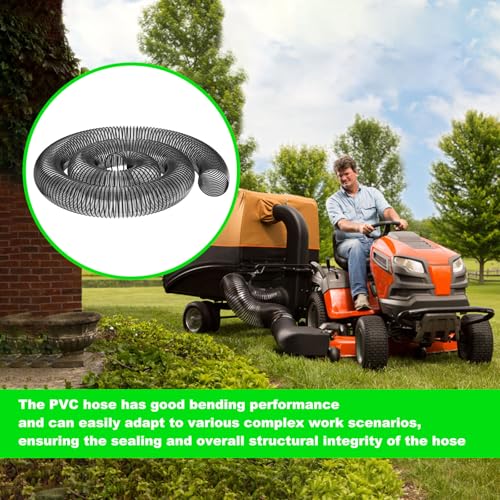 Leaf Vacuum Dust Collection Hose 8 In x 8 FT PVC Flexible Leaf Vac Hose by JIOTAR - Image 7