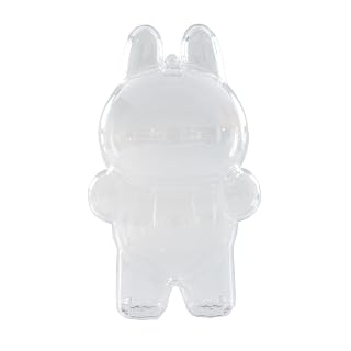1PCS Protective Case Compatible with LABUBU Exciting Macaron Series, Clear Standing Cover with White Silicone Tie (Case Only) - Amazon product rated Grade A