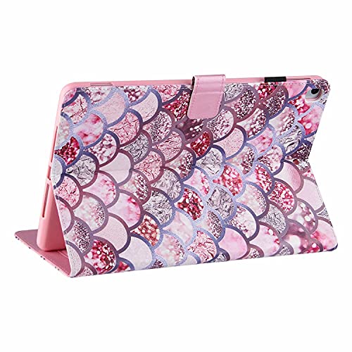 Ttimao Hoesje voor iPad 10.2" (2020)(2019)/iPad Air (3rd Gen) 10.5" 2019/iPad Pro 10.5" 2017 PU-Leer Flip Wallet met Standaardfunctie en Potloodhouder Automatische Slaap/Waakstand-Roze Schalen - Image 5