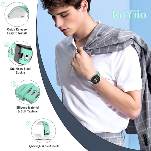 Correa de silicona para reloj 22 mm banda cómoda miniatura 2