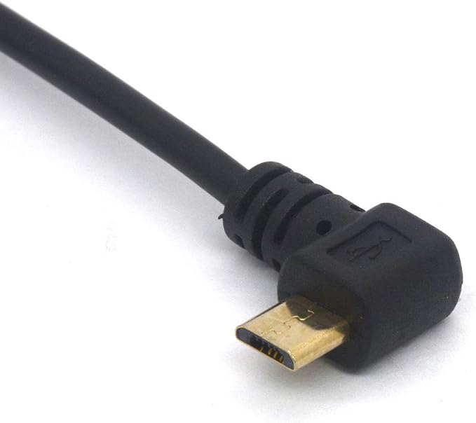 Cable de Audio Micro USB a 3.5mm de 3ft/1m con conector en ángulo de 90° miniatura 4