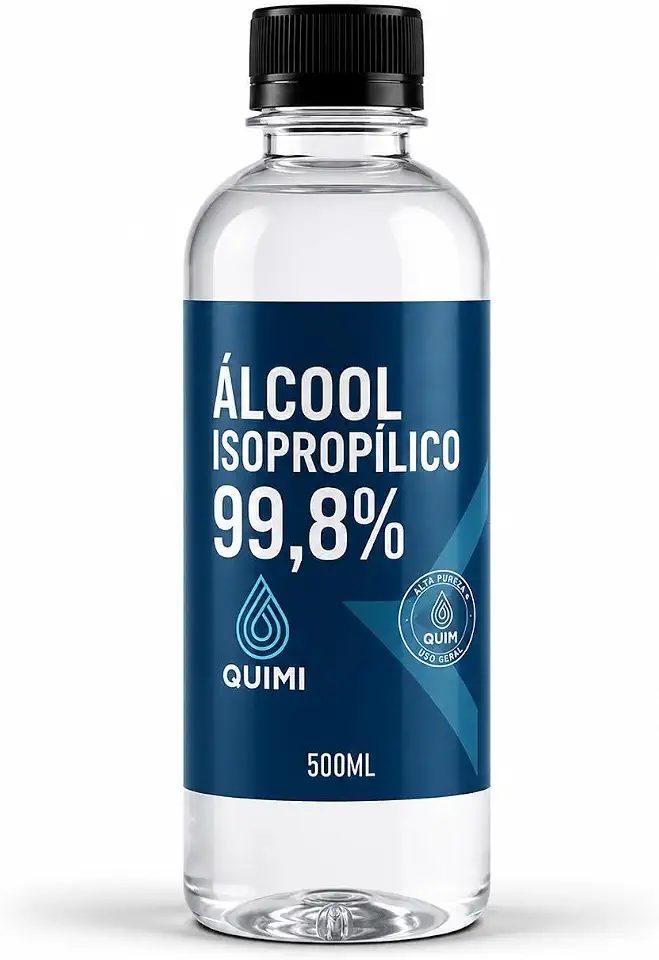 Álcool Isopropílico 99,8% Quimi Vida 500ml - Limpeza Profissional em Quantidade Econômica
